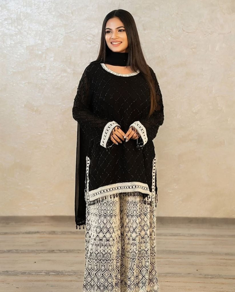 Vintage Black Palazzo Set