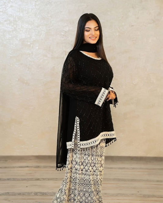 Vintage Black Palazzo Set