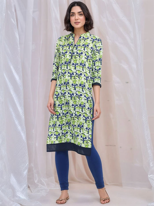 Abstract Printed Cotton Kurta